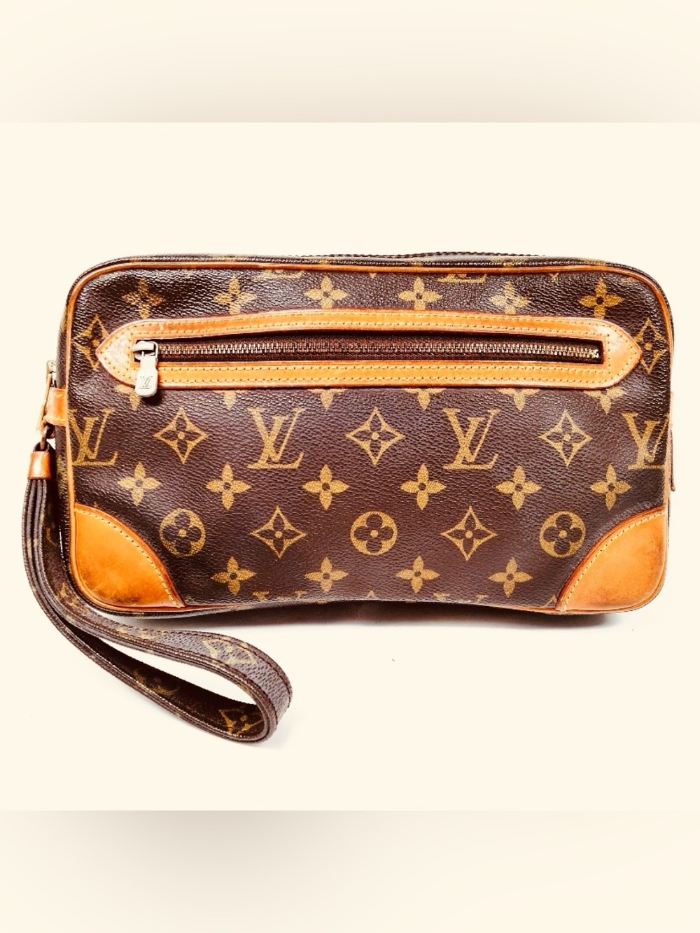 Authentic Vintage Louis Vuitton Marley Dragonne Clutch Wristlet COA Legitgrails
